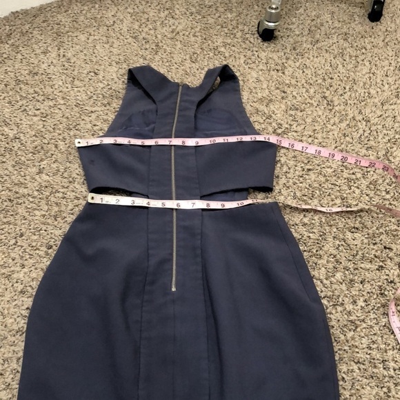 Elizabeth and James Phoenix Dress Size 6 Dusty Blue Cut Out Sides Bodycon - Picture 7 of 10